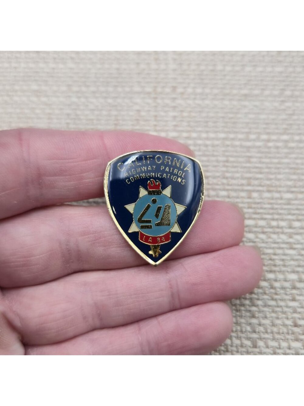 Vintage CHP 1984 Summer Games Olympic California Highway Patrol Pin A7705